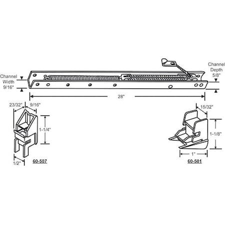 Strybuc 28in Window Channel Balance 60-273-1